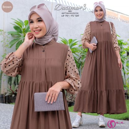 baju muslim wanita terbaru Dasima mididress by Ggs Brown